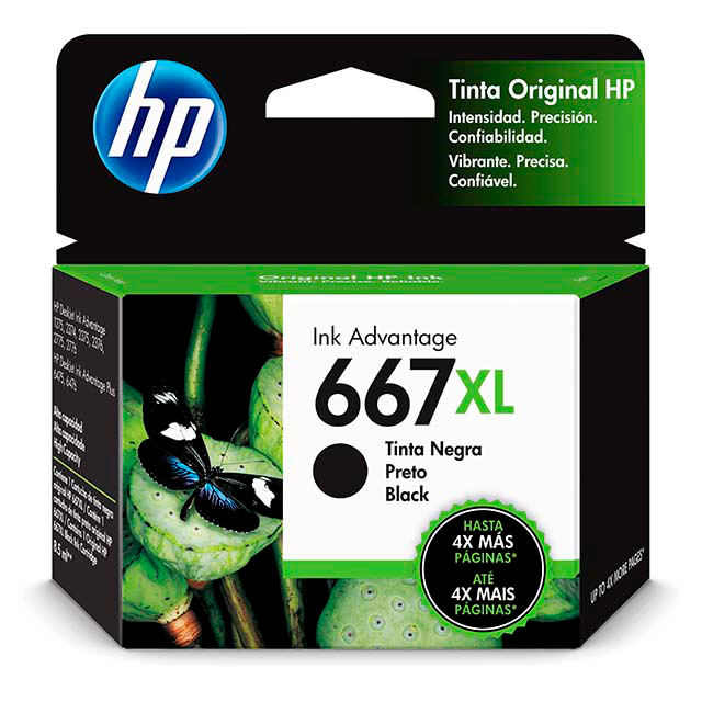 CARTUCHO HP 667 XL NEGRA 3YM81AL