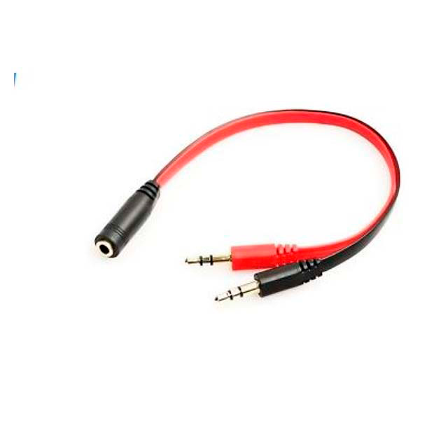 CABLE DIVISOR DE MICROFONO Y AUDIFONO