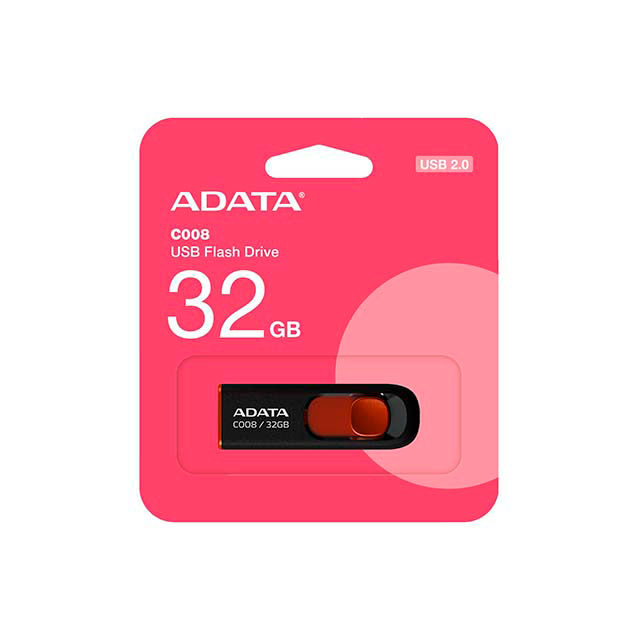 USB ADATA C008 32GB NEGRO/ROJO