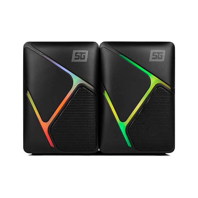 Bocina Vorago SPK-108, rgb color negro