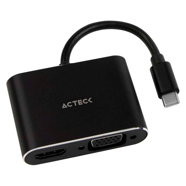 ADAPTADOR ACTECK DE USB-C A HDMI Y VGA
