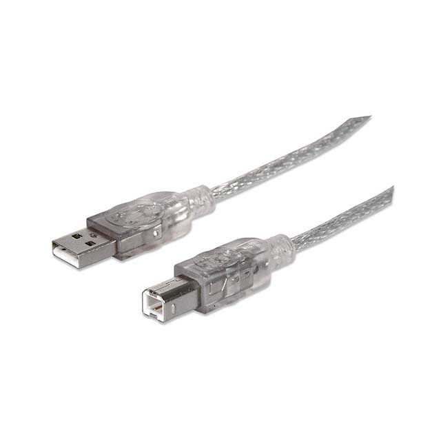 CABLE USB-A A USB-B MANHATTAN 1.8M PLATA
