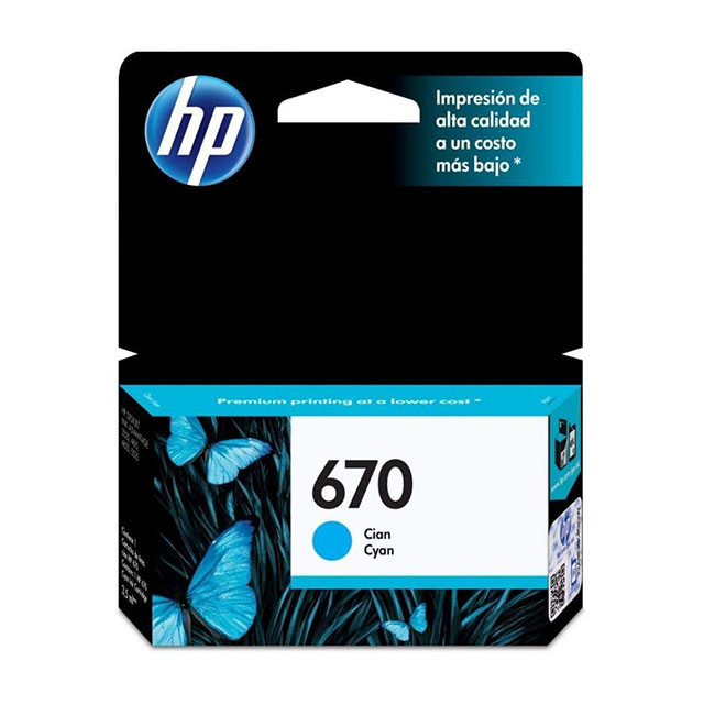CARTUCHO HP 670 300P CIAN