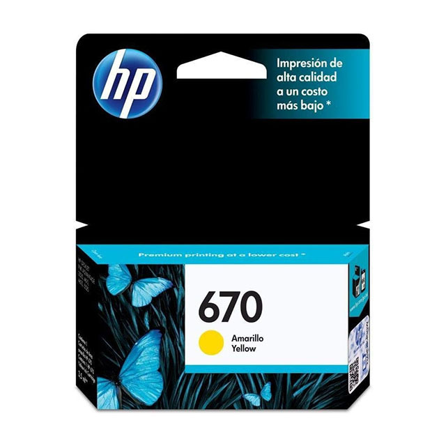 CARTUCHO HP 670 CZ116AL AMARILLO