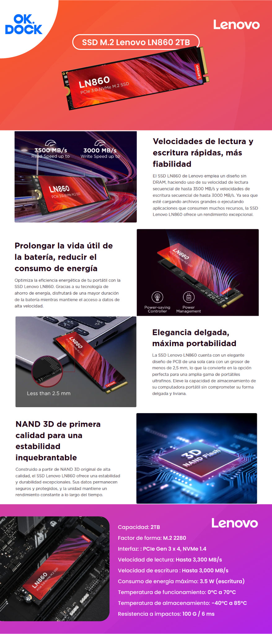 SSD M.2 Lenovo LN860 2TB