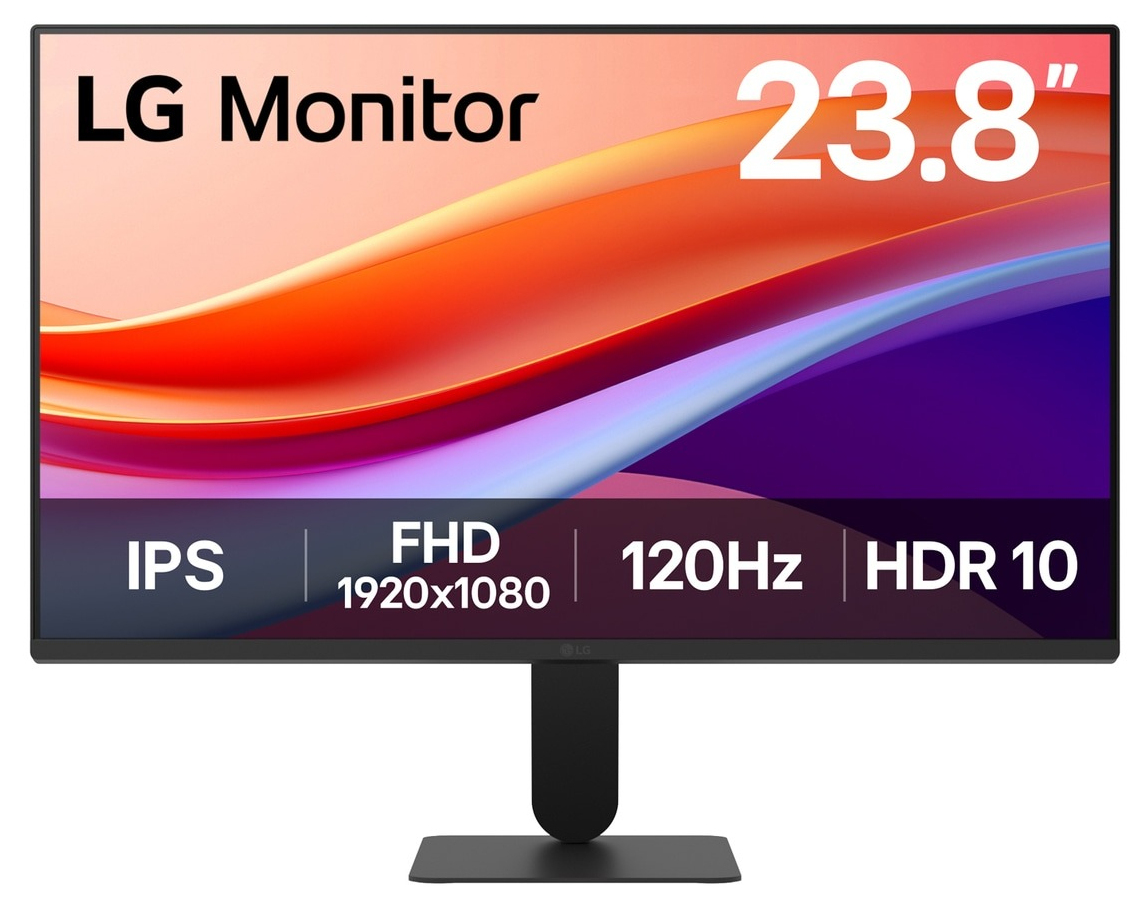 Monitor 24" 1920x1080 120Hz 5ms, LG 24U411A-B, Panel IPS, 1 HDMI + 1 VGA, VESA 100mm, Color Negro - imagen 4