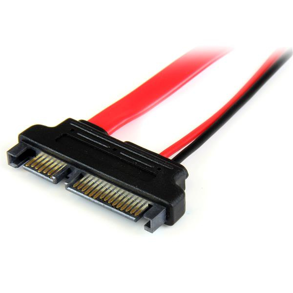 Adaptador Slimline SATA a SATA con Alimentación, 15cm, Hembra a Macho, StarTech.com SLSATAADAP6 - imagen 2