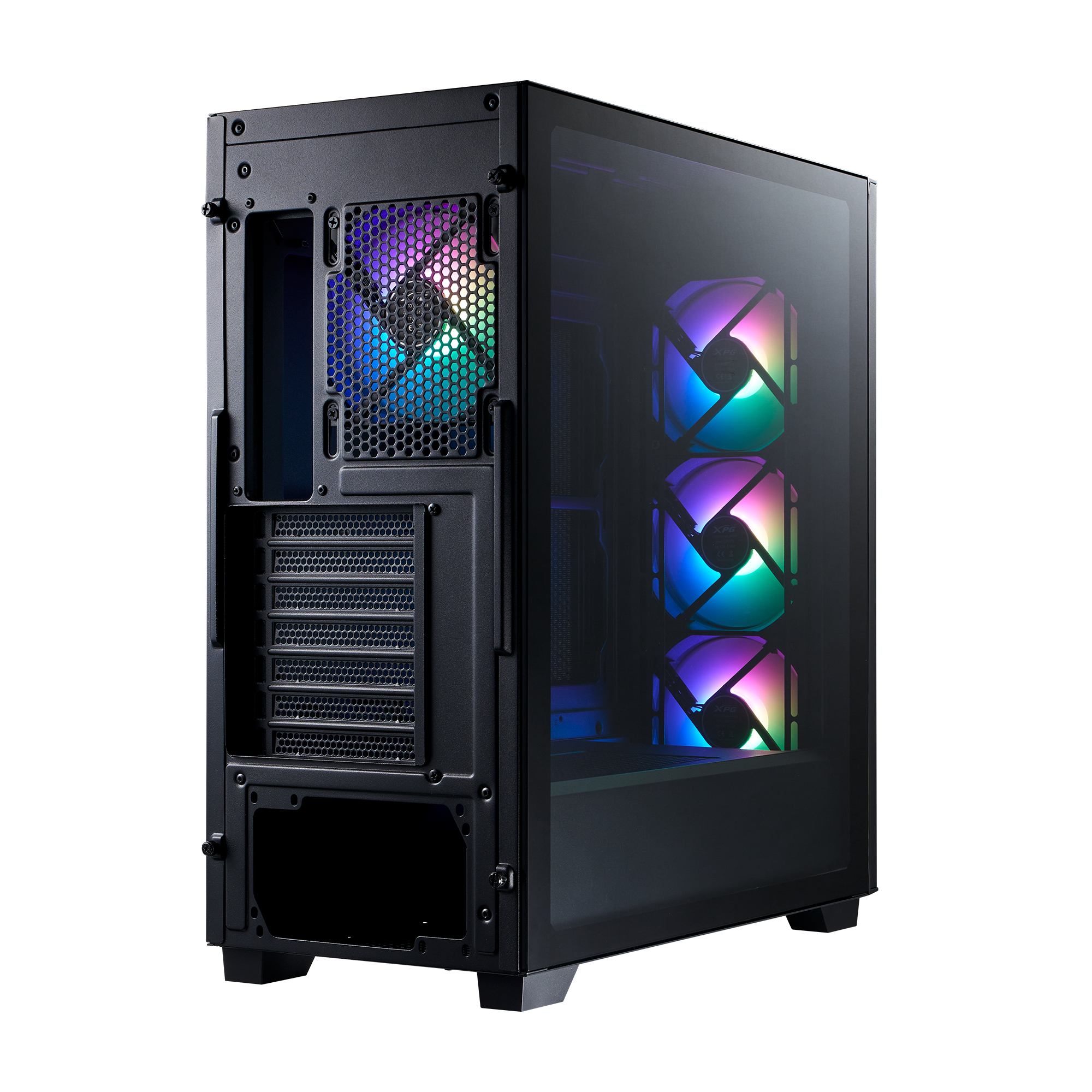 Gabinete ATX XPG LANDER 500, Incluye 4 Fans 120mm ARGB, Radiador 360mm Max, Color Negro