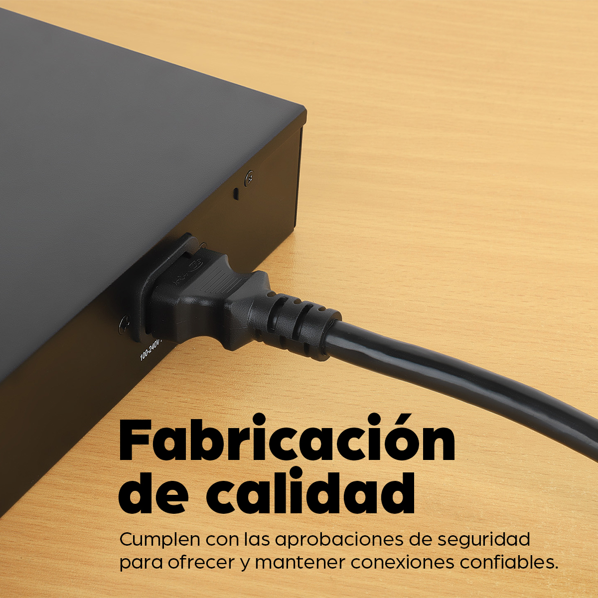 Cable de Corriente Manhattan 301152, C14 Macho a C13 Hembra (Monitor a CPU), 1.8m, Color Negro