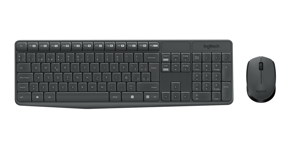 Kit de Teclado y Mouse Inalámbrico Logitech MK235, RF, Color Negro, Español  920-007901 - imagen 4