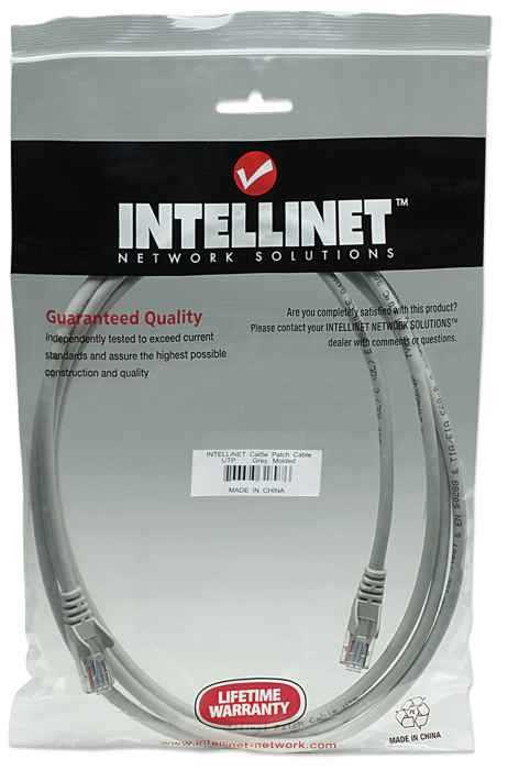 Patch Cord Cat5e 5m Intellinet 319812, Hasta 1000Mbps, Color Gris