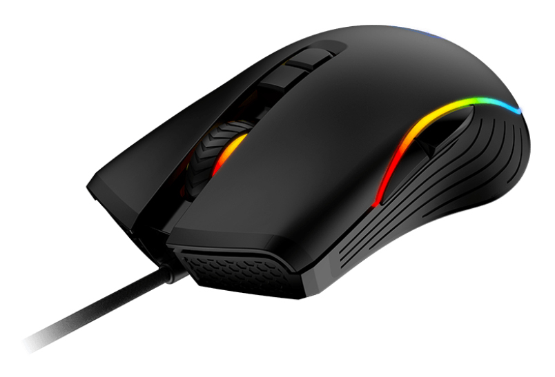 Mouse Alámbrico MSI Forge GM300, 7,200dpi, 7 Botones, RGB, Color Negro - imagen 3