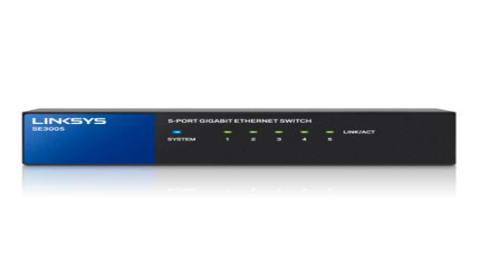 Switch 5 Puertos Gigabit p/Escritorio Linksys SE3005, Caja de Metal