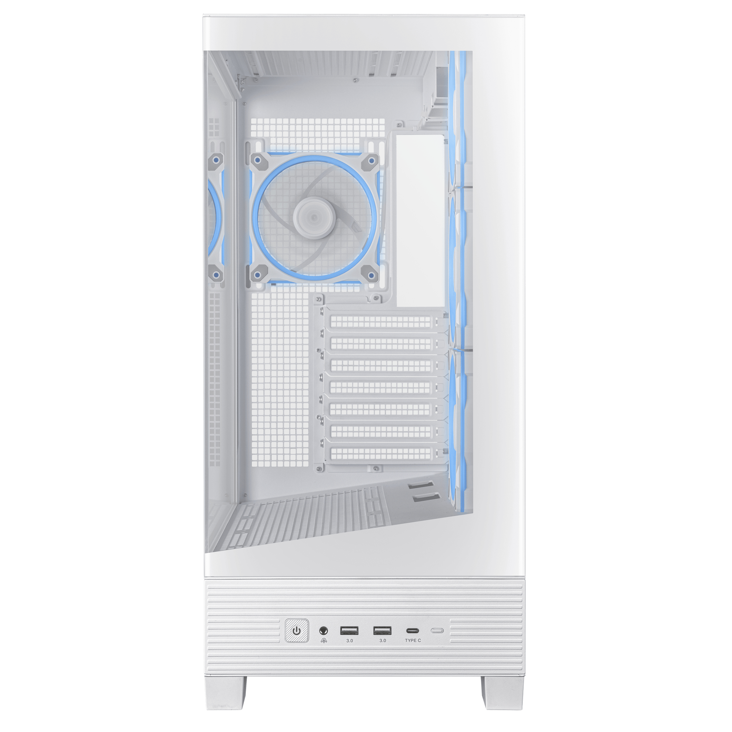 Gabinete ATX ASUS A31 TG, Sin Ventiladores, Radiador 360mm Max, Color Blanco - imagen 4