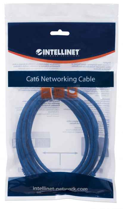 Patch Cord Cat6 3m Intellinet 342605, Hasta 1000Mbps, Color Azul - imagen 2
