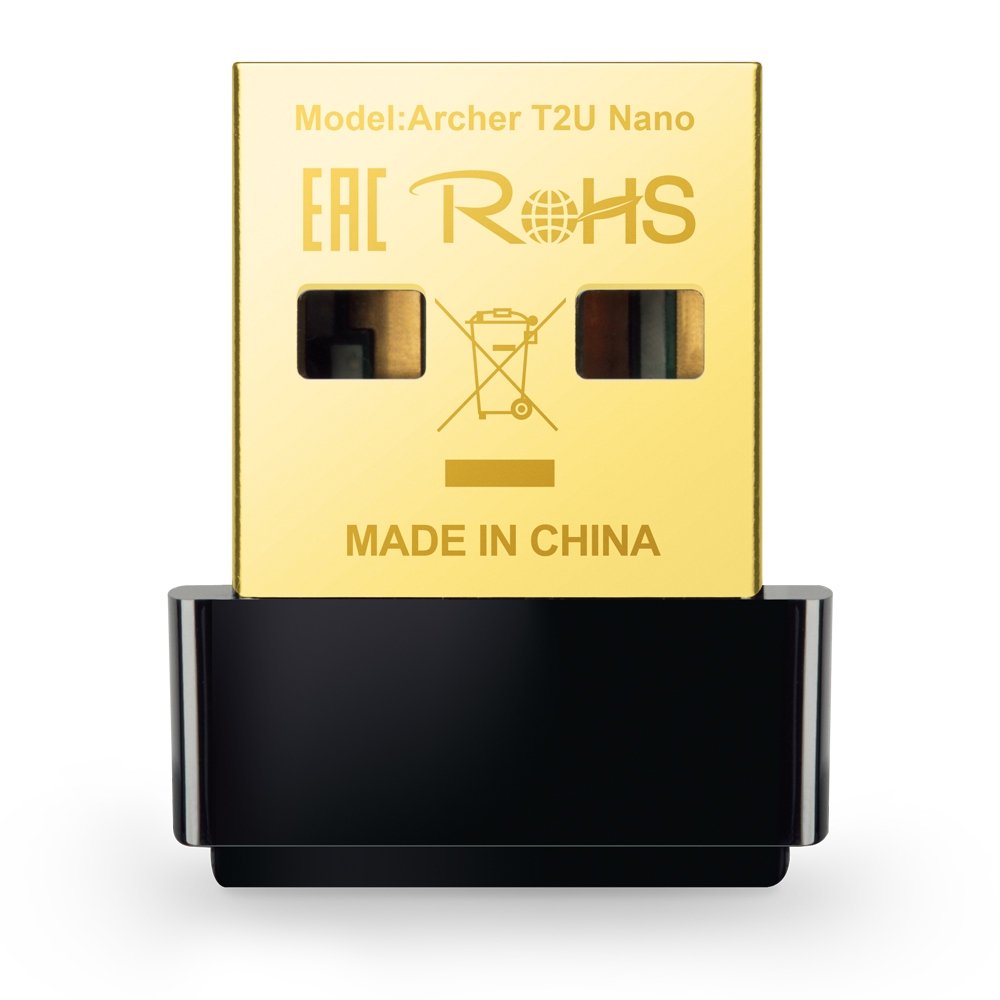 Adaptador de Wi-Fi USB-A Tp-Link Archer T2U Nano, 2.4GHz 200Mbps/5GHz 433Mbps