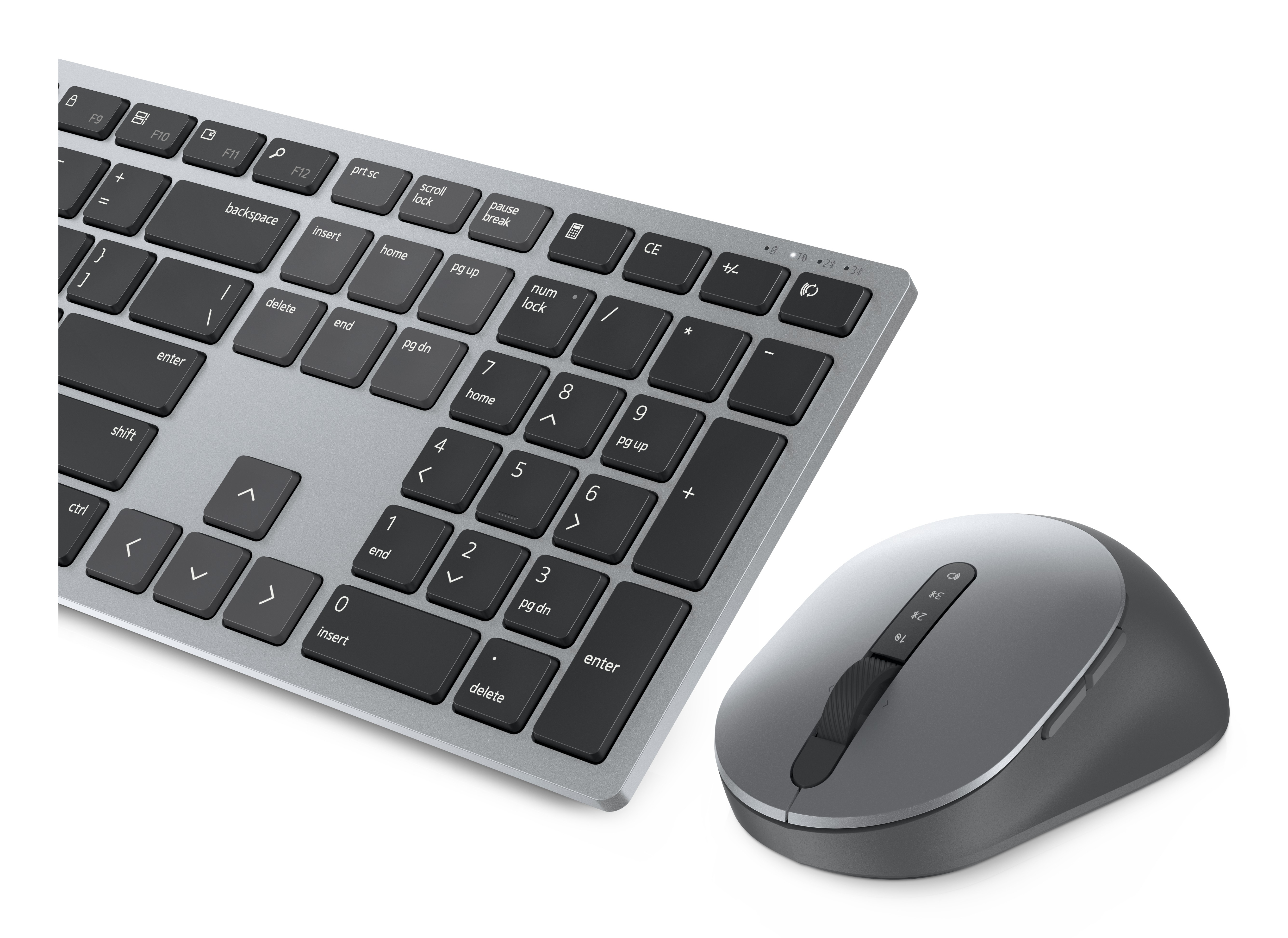 Kit Teclado y Mouse DELL KM7321W , Español, Gris, INALAMBRICO