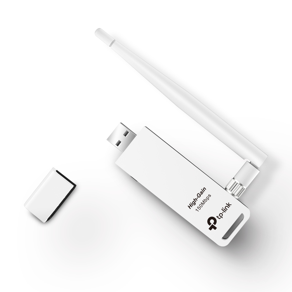Adaptador de Wi-Fi USB-A TP-Link TL-WN722N, 1 Antena 2.4GHz 150Mbps, 4dBi - imagen 2