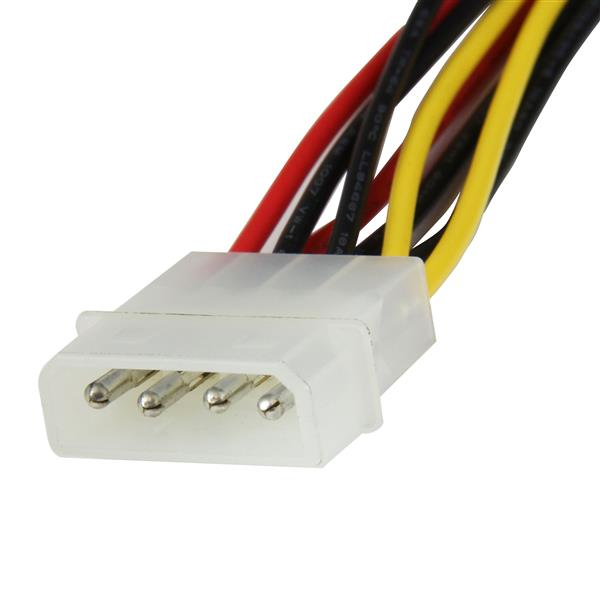 StarTech.com Cable SATA con Ángulo, 4-pin Molex Macho a 2x SATA 15-pin Hembra, 30cm, PYO2LP4LSATR - imagen 2