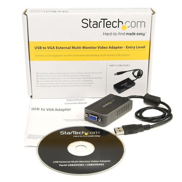 Cable Convertidor de Video 46cm USB-A a VGA Startech USB2VGAE2, Hasta 1440x900, Solo Windows, Color Gris - imagen 5
