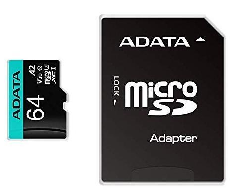 Memoria Micro SDXC 64GB Adata Premier Pro, Clase 10, U3, V30, 100MB/s - imagen 1