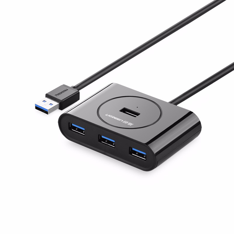 Ugreen Adaptador USB 3.0 Macho - 4x USB 3.0 Hembra, Negro 20291 - imagen 1