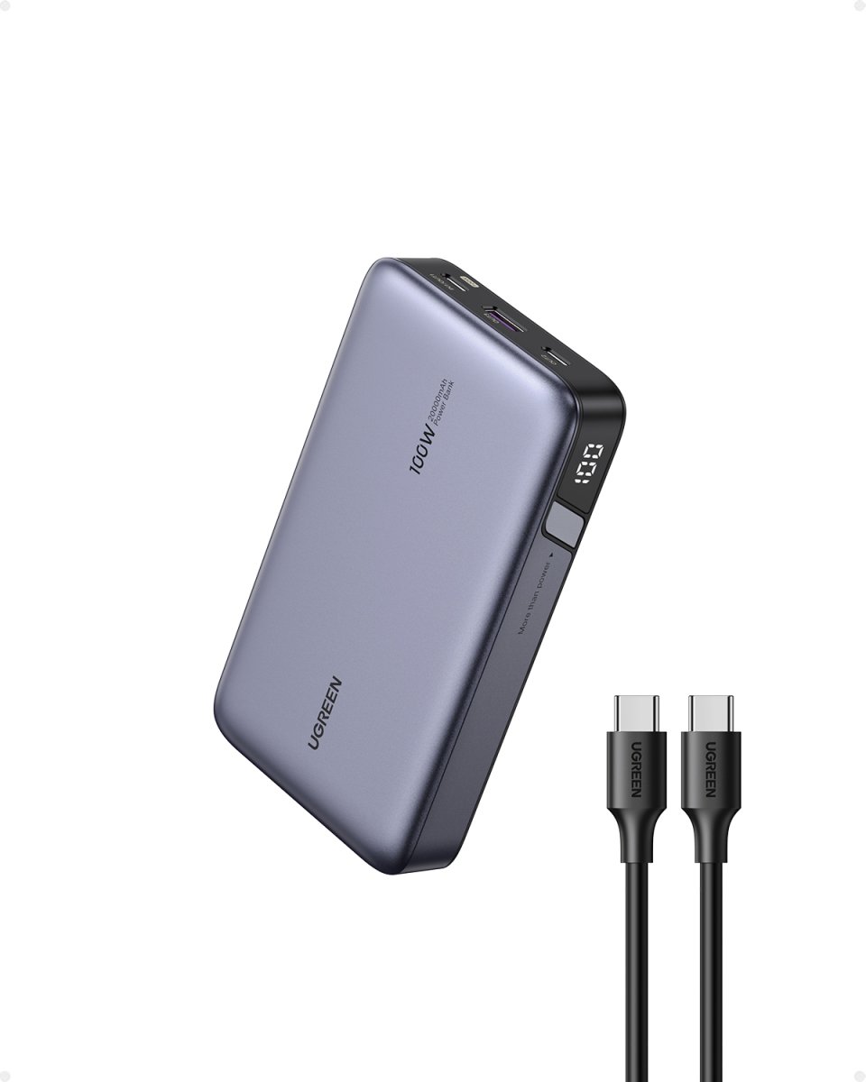 Power Bank Ugreen Nexode 25188, 20,000mAh, 100W, 3 Puertos - imagen 2
