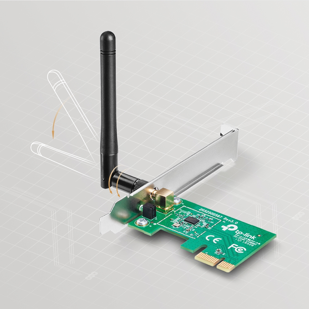 Tarjeta de Wi-Fi PCIe TP-Link TL-WN781ND, 1 Antena 2.4GHz 150Mbps, 2dBi - imagen 4