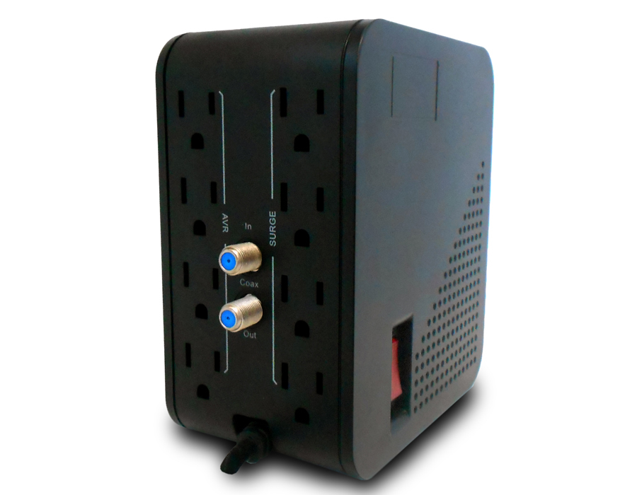 Regulador de Voltaje 1000VA/500W CDP  R2C-AVR 1008. 4 Tomas AVR y Supresión d/P. + 4 con Supresión d/P.