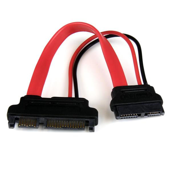 Adaptador Slimline SATA a SATA con Alimentación, 15cm, Hembra a Macho, StarTech.com SLSATAADAP6 - imagen 1