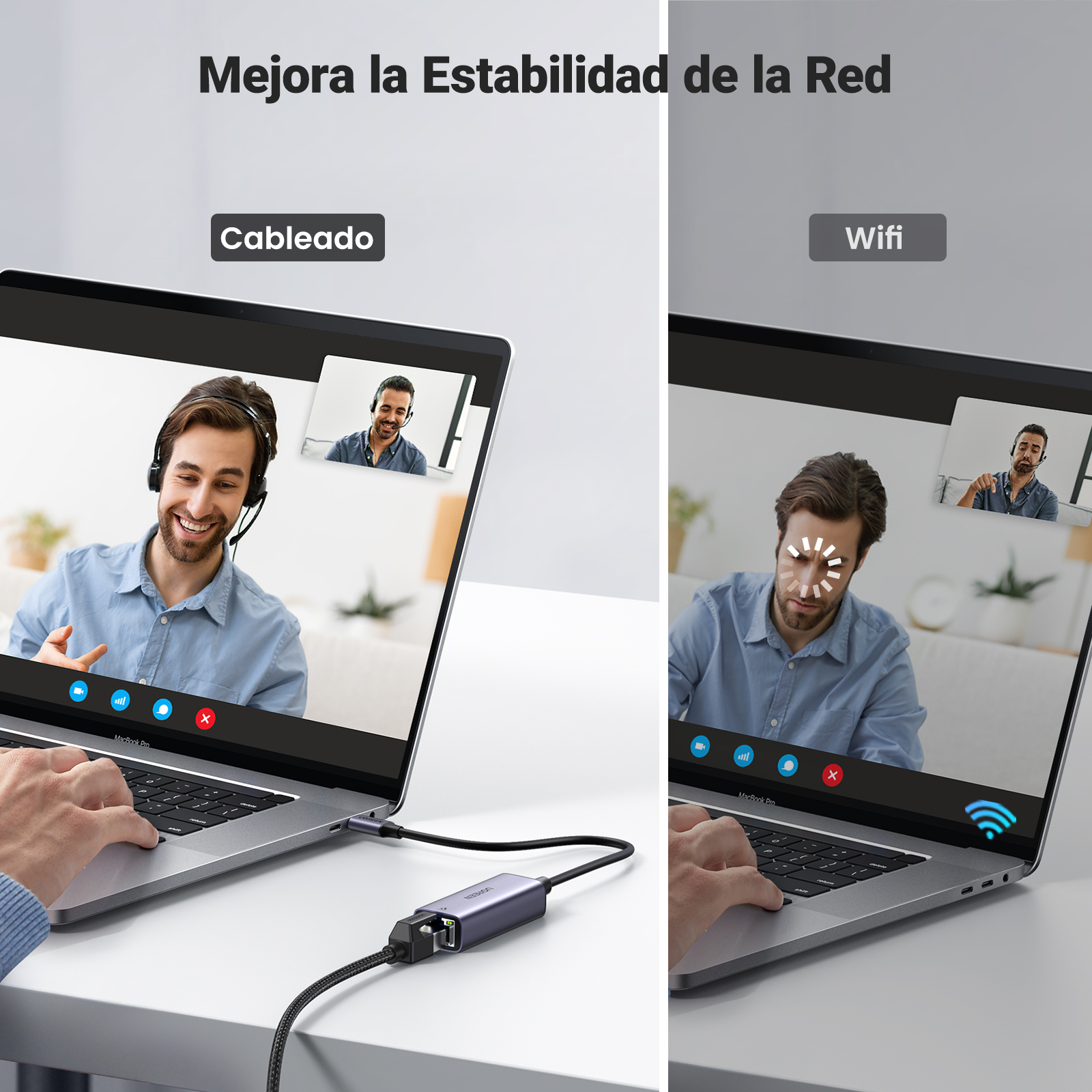 Adaptador Ethernet Gigabit de USB-C a RJ45 Ugreen 50737, Metalico