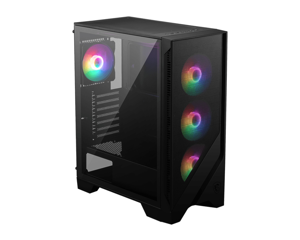 Gabinete ATX MSI MAG FORGE 120A AIRFLOW, Incluye 6 Fans 120mm RGB, Radiador 240mm Max, Color Negro