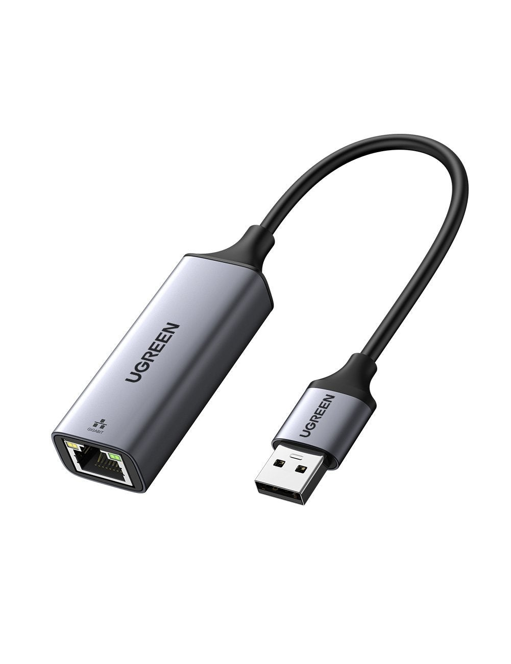 Adaptador Ethernet 10/100 de USB-A a RJ45 Ugreen 50922, Metal, Color Gris