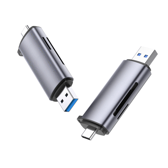 Lector de Memoria (OTG) USB-C Ugreen 50706, TF, SD, Micro SD, SDXC, SDHC, MMC, RS-MMC, Micro SDXC, Micro SDHC, UHS-I