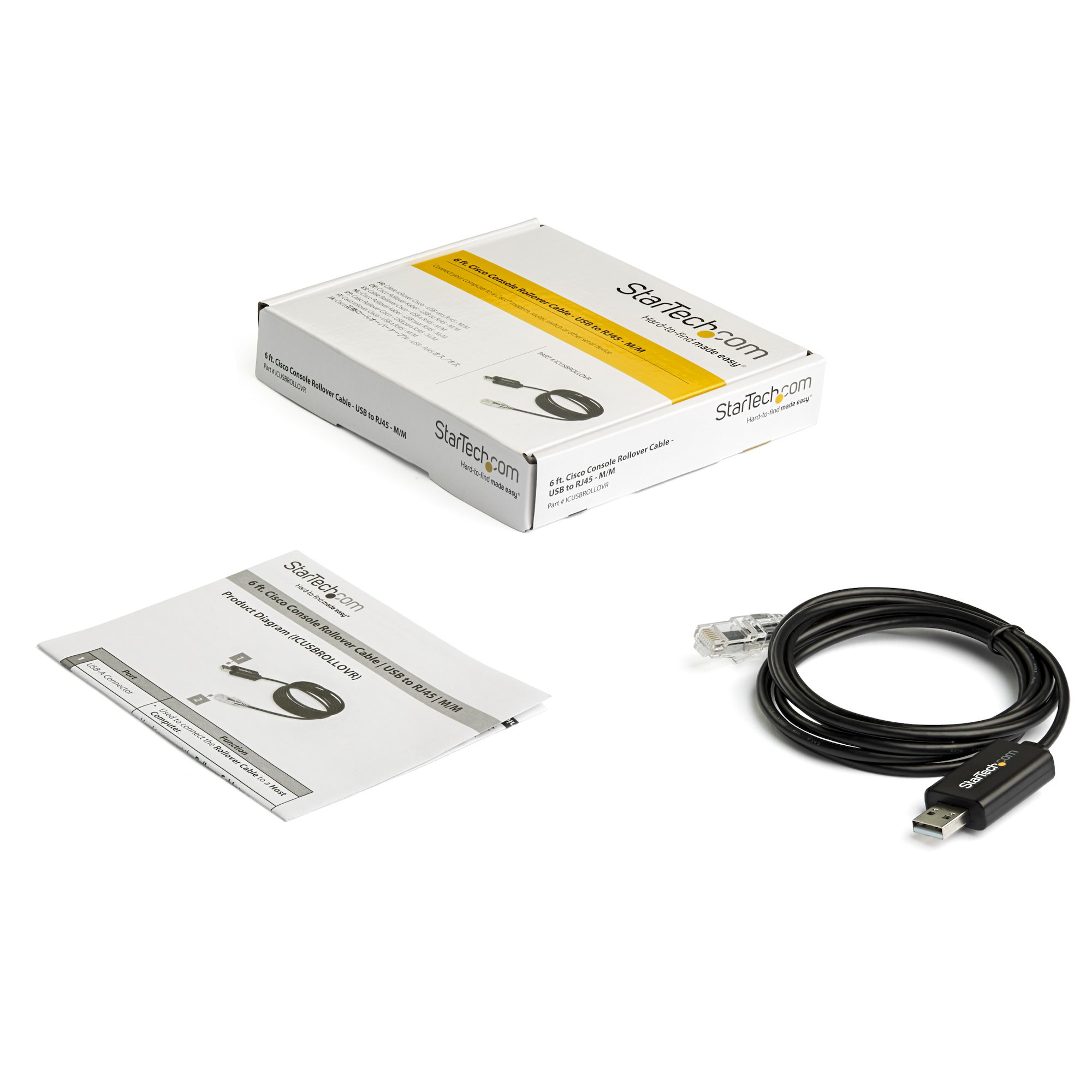 Cable de Consola Cisco StarTech.com ICUSBROLLOVR, USB-A a RJ45, 1.8m, Color Negro - imagen 5
