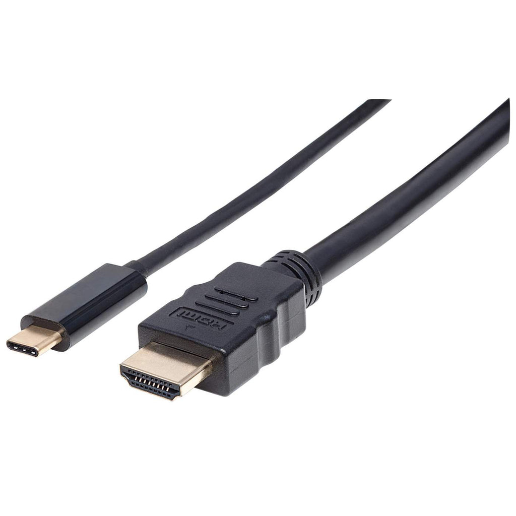 Cable Convertidor de Video 2m USB-C a HDMI Manhattan 151764, 4K 30Hz, Color Negro - imagen 1