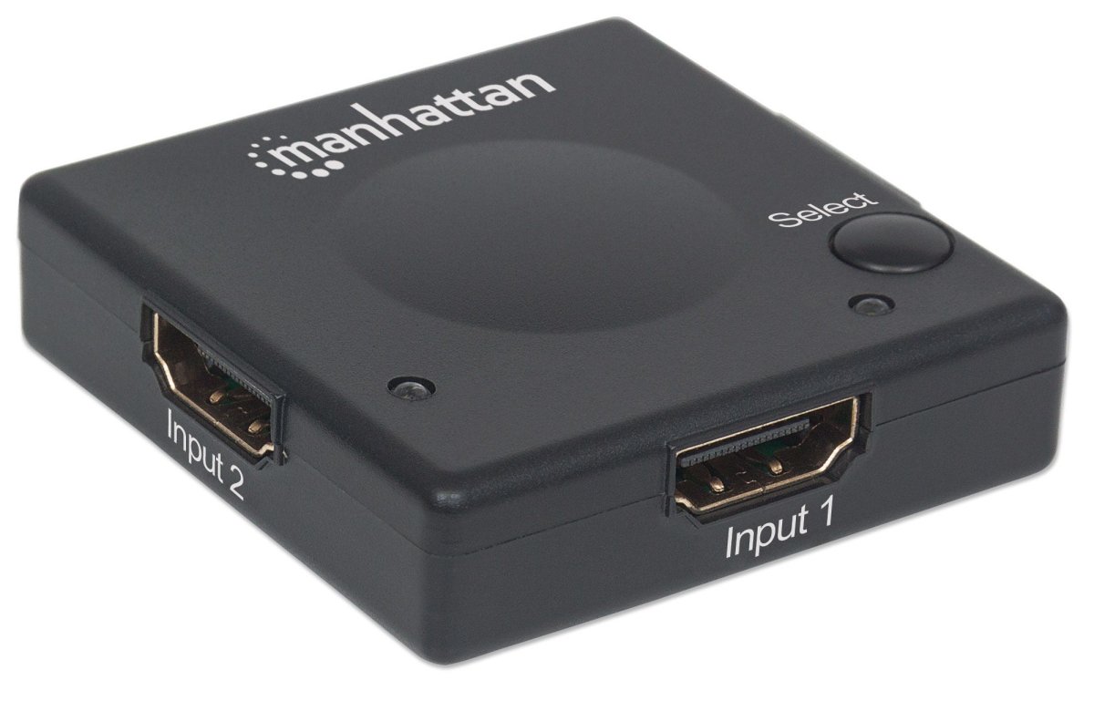 Switch de Video HDMI de 2 Entradas 1 Salida Manhattan 207911, 1080p, Color Negro - imagen 2