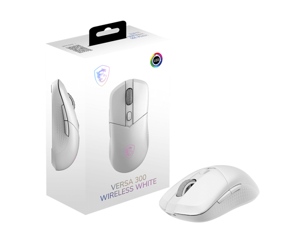 Mouse Inalámbrico Tri-Modo MSI Versa 300, 8,000dpi, 60g, 6 Botones, RGB, Color Blanco - imagen 5