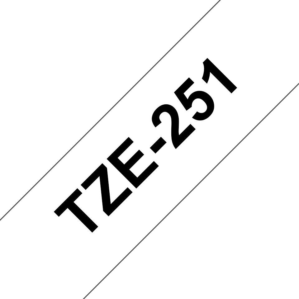 CINTA BROTHER TZ-251 NEGRO/BLANCO