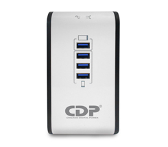 Regulador de Voltaje 1000VA/500W CDP RU-AVR 1008. 4 Tomas AVR y Supresion d/P. + 4 Tomas con Supresion d/P. + 4 USB 2.1A