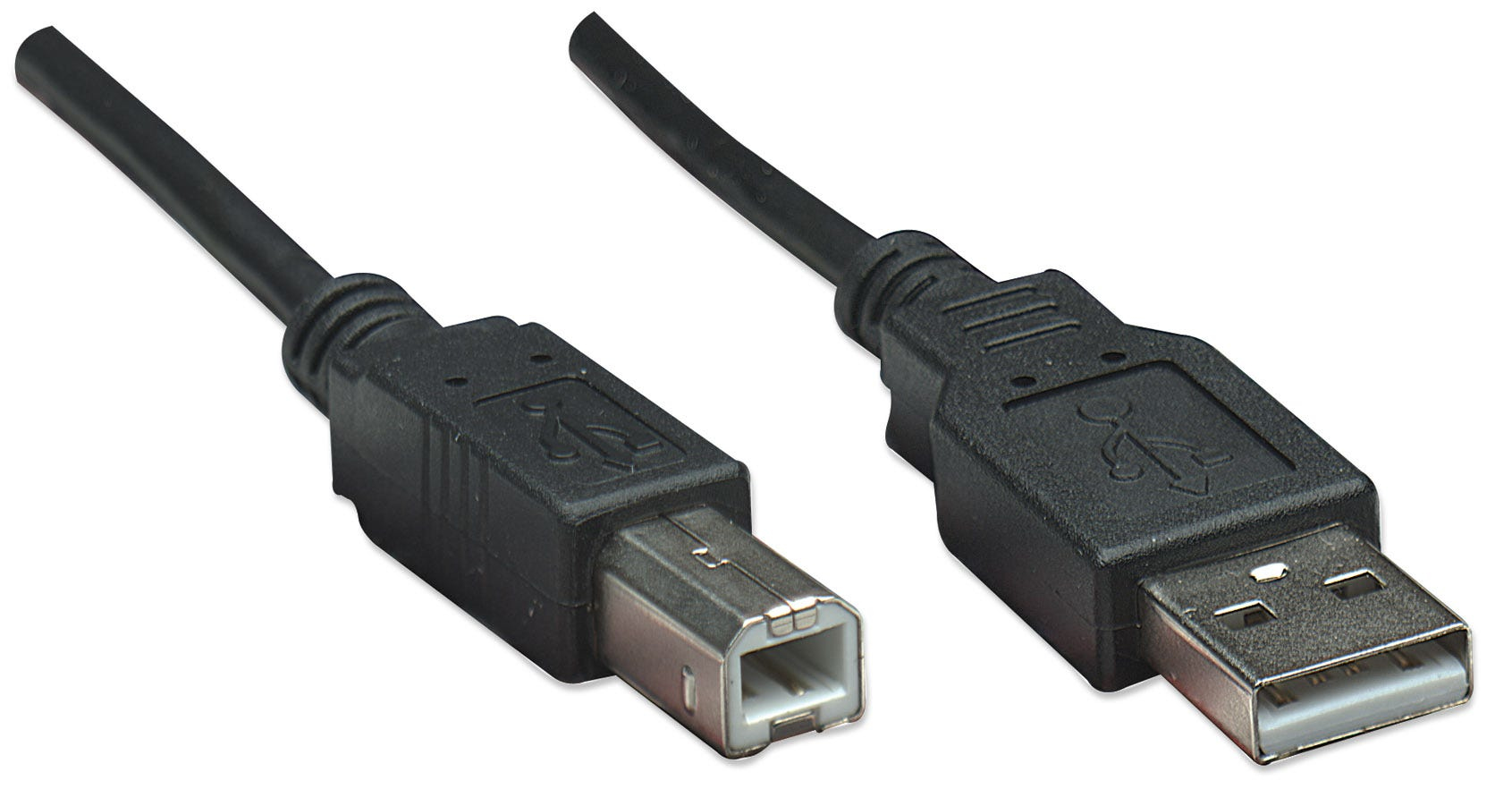 Cable USB-A 2.0 a USB-B 2.0 50cm Manhattan 374507, 480Mbps, Color Negro - imagen 2