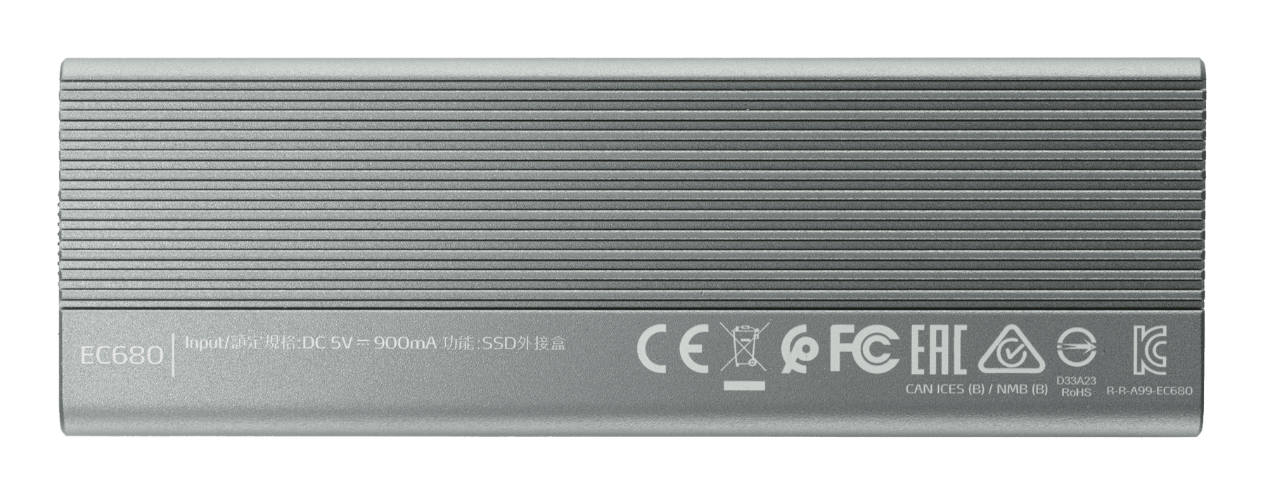 Enclosure para M.2 NVMe, Adata EC680, USB-C 3.1, para 2230/2242/2260/2280, Lectura 1,050MB/s Escritura 1,000MB/s