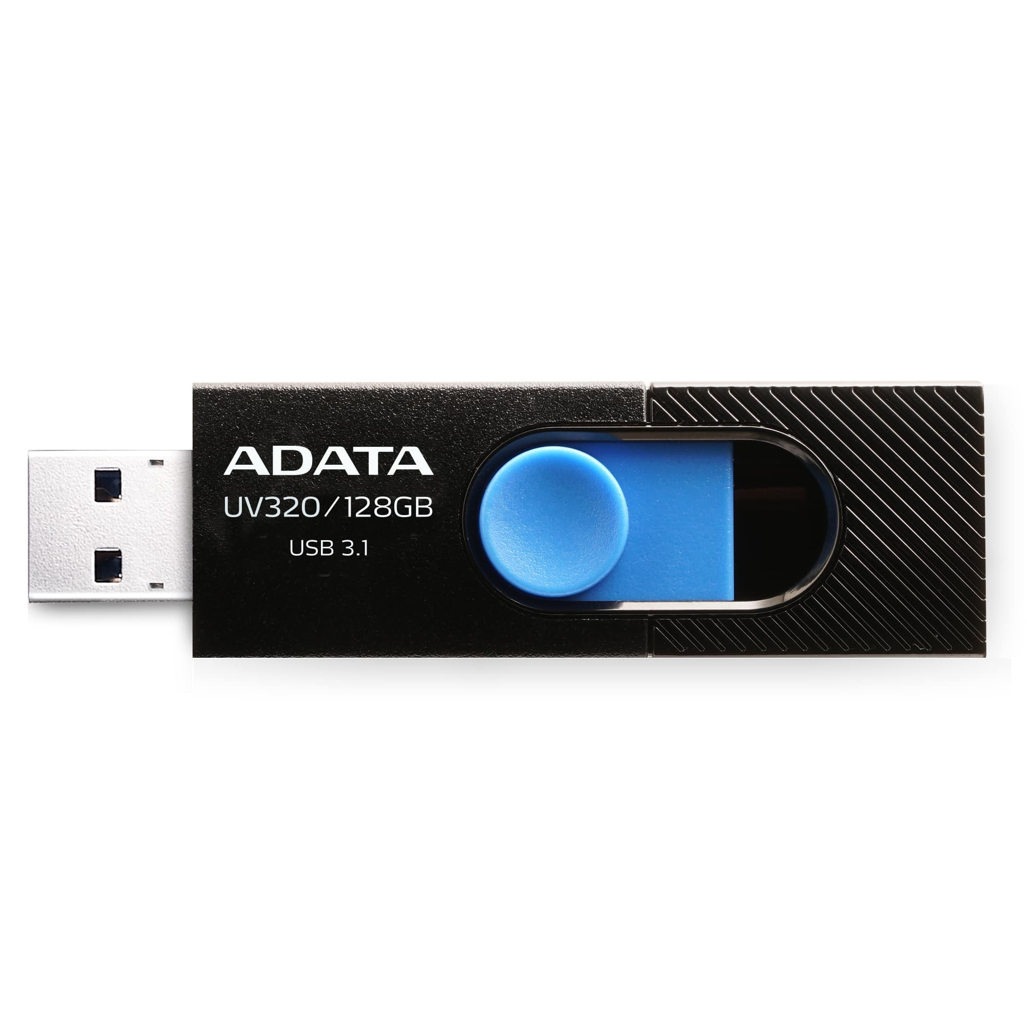 Memoria USB-A 128GB Adata UV320, USB 3.2 Gen 1, 100MB/s, Plástico, Color Negro/Azul - imagen 2