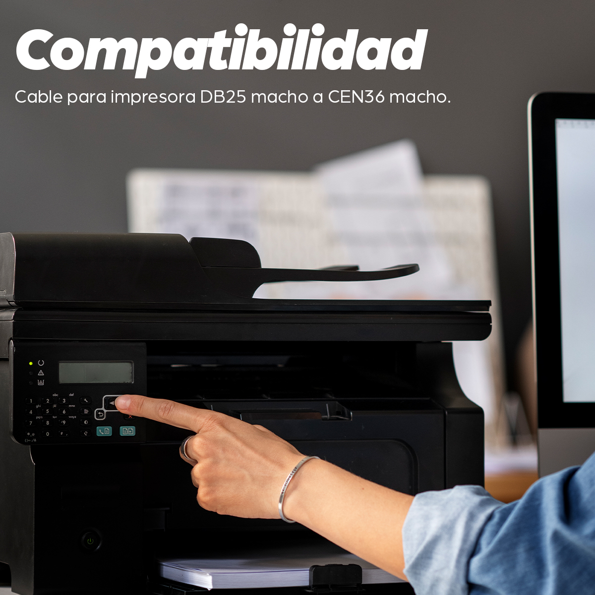 Cable 1.8m Serial DB25 a Centronics 36 Macho - Hembra, Manhattan 303033 - imagen 4