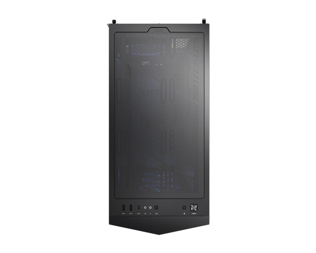 Gabinete ATX MSI MPG GUNGNIR 300 AIRFLOW, Incluye 4 Fans 120mm ARGB, Radiador 360mm Max, Color Negro