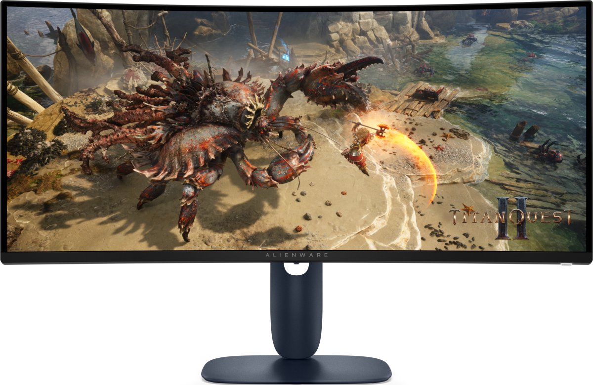 Monitor Curvo 34" 3440x1440 180Hz 1ms, Alienware AW3425DWM, Panel VA, 2 HDMI + 2 Displayport, VESA 100mm, Color Azul - imagen 1