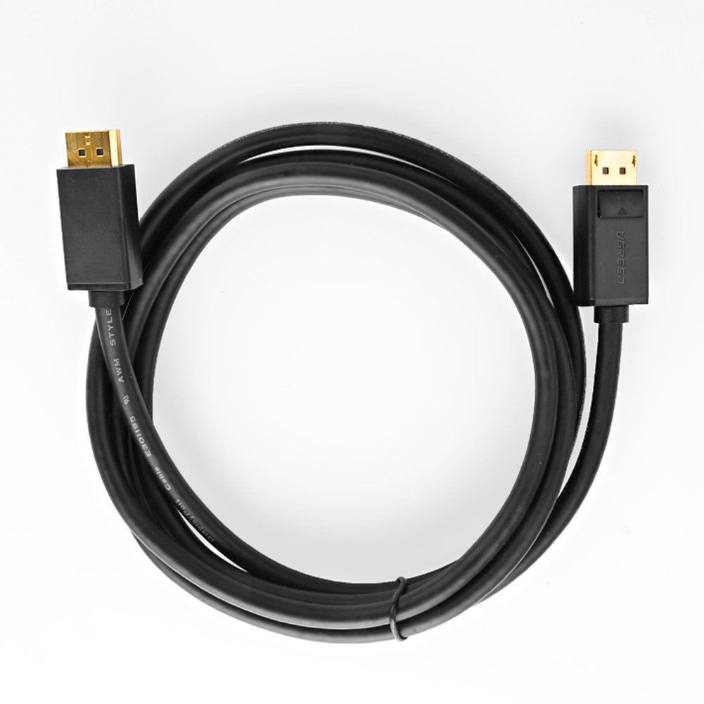 Cable de Video 3m DisplayPort a DisplayPort Ugreen 10212, 4K 60Hz, 2K 144Hz, Color Negro - imagen 2