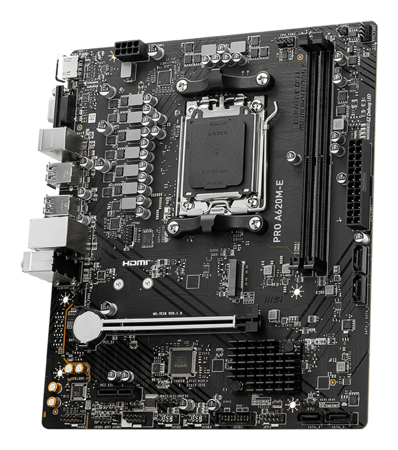 Motherboard AM5 Micro-ATX MSI PRO A620M-E, 128GB RAM DDR5 Max, 1 M.2 PCIe 4 - imagen 3