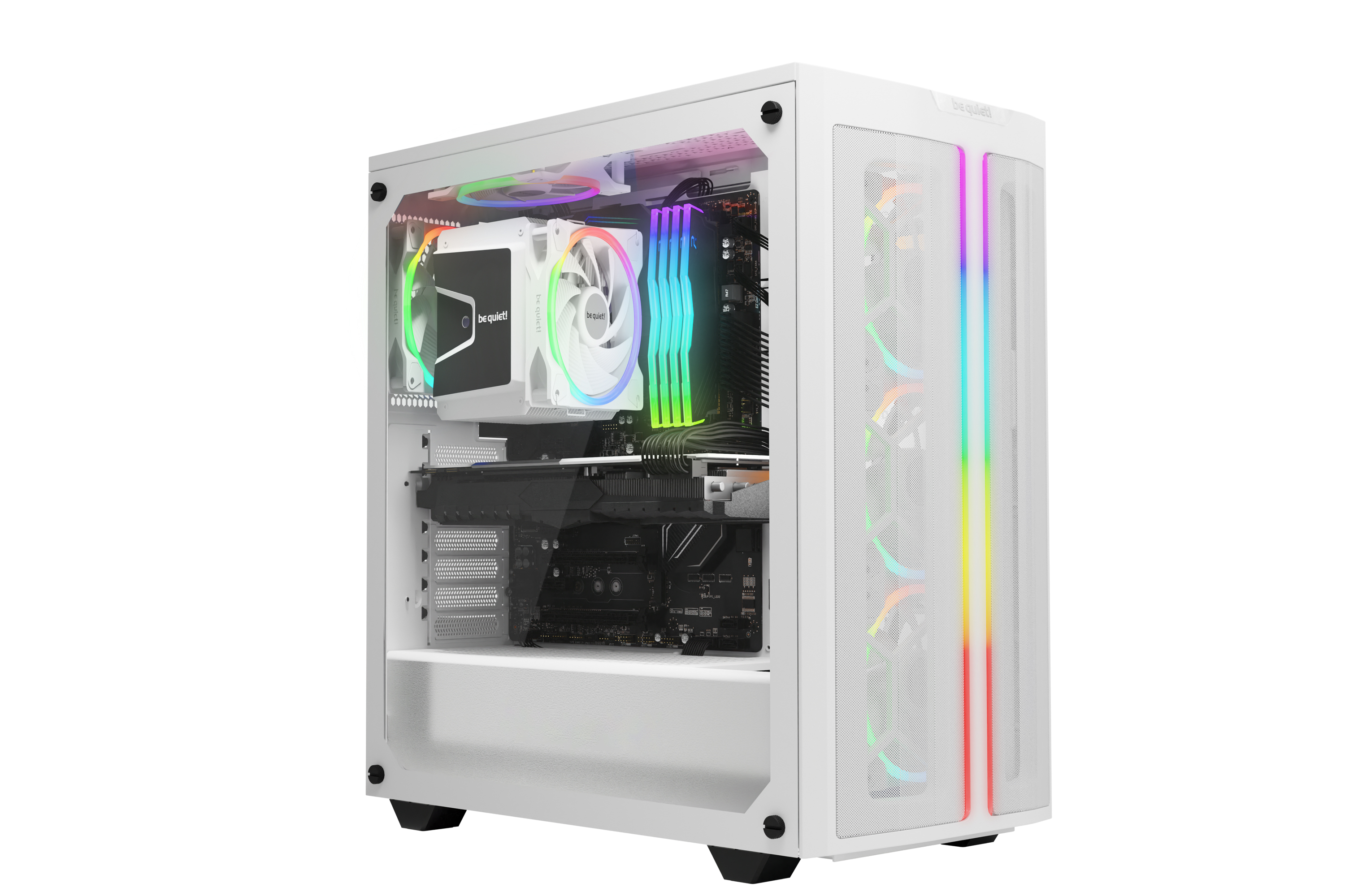 Kit de 3 Ventiladores 120mm Be Quiet! Light Wings PWM, 1700 RPM, ARGB, Color Blanco