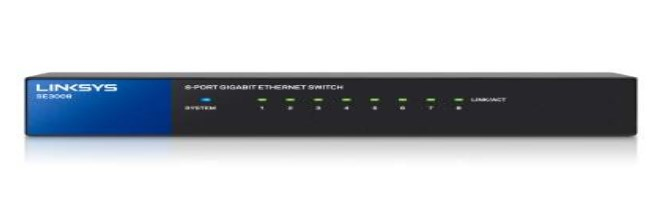 Switch 8 Puertos Gigabit p/Escritorio Linksys SE3008, Caja de Metal - imagen 1
